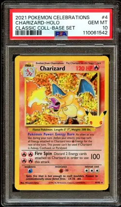 PSA 10 GEM MINT Charizard 4/102 CLASSIC HOLO Celebrations Pokemon Card 542 - Image 2