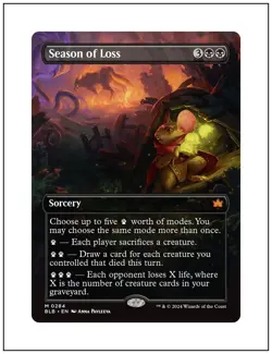 1x Season of Loss, Borderless Art, Magic the Gathering MTG NM - Image 1