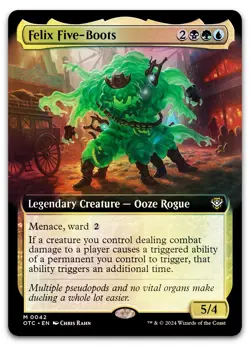 Felix Five-Boots (Extended Art) #42 (Foil) (NM) Thunder Junction OTC Magic MTG - Image 1