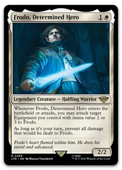 Frodo, Determined Hero #289 (NM) Lord of the Rings LTR Magic MTG - Image 1
