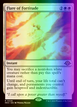 MTG Magic the Gathering Flare of Fortitude (26/703) Modern Horizons 3 NM FOIL - Image 1