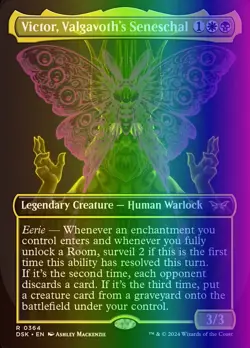 MTG Victor, Valgavoth's Seneschal (364/469) Duskmourn House of Horror LP FOIL - Image 1