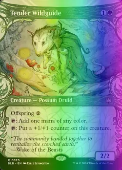 MTG Magic the Gathering Tender Wildguide (325/427) Bloomburrow NM FOIL - Image 1