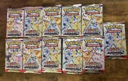 11x Pokemon Prismatic Evolutions Booster Pack Lot - New Factory Sealed - Image 1