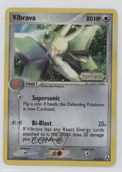 Vibrava Reverse Foil Pokemon EX Legend Maker #46 2006 - Image 1