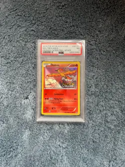 Pokemon Fates Collide PSA 7 Moltres XY127 Prerelease STAFF Promo Card NM - Image 1