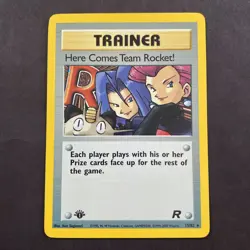 Pokemon TCG Here Comes Team Rocket-1st Edition Holo Rare NM - Image 1