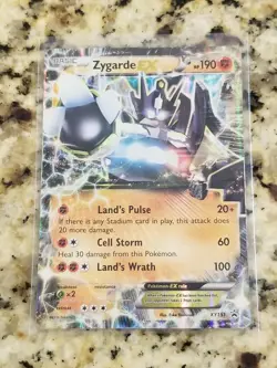 Zygarde EX XY151 Pokemon 2016 XY Black Star Promo Moderately Played - Image 1