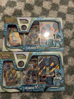 Pokemon TCG Lucario VSTAR Premium Collection Box Factory Sealed (LOT OF 2) - Image 1
