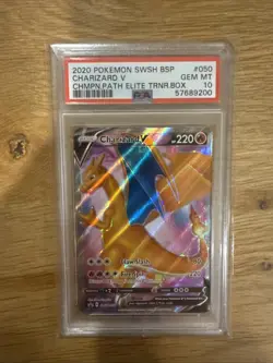 2020 Pokemon Champion's Path ETB Promo Charizard V SWSH050 - PSA 10 GEM MINT - Image 1