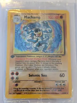 Pokemon Machamp 8/102 1st Edition Holo Factory Sealed VLP - Image 2