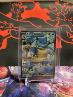 Pokemon TCG Blastoise EX Holo Ultra Rare Card Scarlet Violet-151 184/165 - Image 1