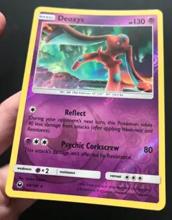 Deoxys 68/168 SM Celestial Storm REVERSE HOLO RARE Pokemon Card Near Mint - Image 3