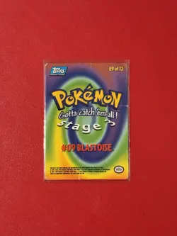 #09 Blastoise - Stage 3 Pokemon Topps Card - E9 of 12 - Image 2