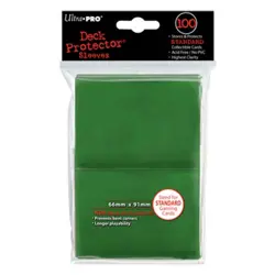Card Sleeves Solid Color Sleeves Standard Deck Protectors - Green (100) - Image 1