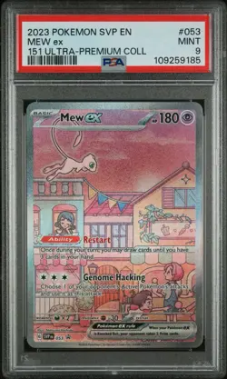 Pokemon Mew EX Black Star Promo TCG Card SVP053 151 PSA 9 Mint Condition - Image 1