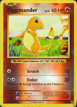 Charmander 9/108 Reverse-Holo Common XY Evolutions Pokemon Card LP/MP - Image 1