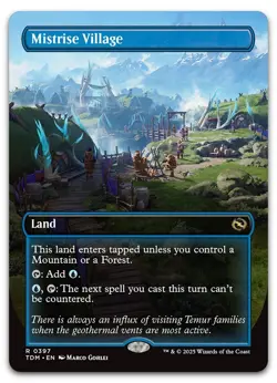 Mistrise Village (Borderless) #397 (NM) Tarkir Dragonstorm TDM Magic MTG - Image 1