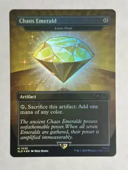 Chaos Emerald (M 7035) Yellow Foil - Lotus Petal - Sonic Secret Lair - Magic MTG - Image 1