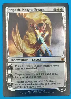 MAGIC THE GATHERING ELSPETH KNIGHT ERRANT FOIL - DUEL DECK ELSPETH v TEZZERET LP - Image 1