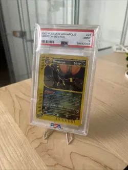 2003 Pokemon Aquapolis Umbreon Reverse Foil #41 PSA 9 Mint - Image 1