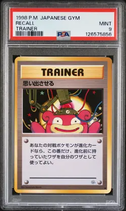 1998 POKEMON JPN GYM TRAINER RECALL PSA 9 - Image 1