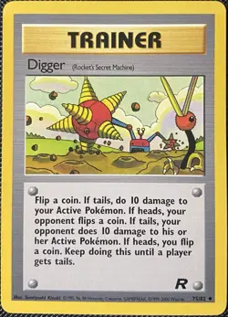 Digger (Rocket's Secret Machine) 75/82 Team Rocket Regular - Pokemon Card - Image 1