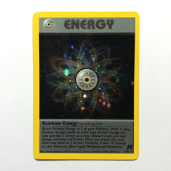 Pokemon TCG Team Rocket Rainbow Energy 17/82 Holo Rare SWIRL - Image 1