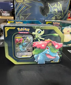 Pokemon 2019 Collector's Tag Team Tin Celebi & Venusaur GX Factory Sealed - Image 1