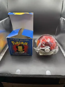 23K Gold Plated CHARIZARD Trading Card 1999 Burger King Pokemon Ball Blue - Image 1