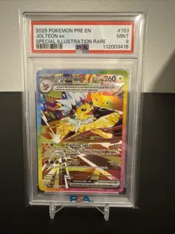 POKEMON PRE EN-PRISMATIC EVOLUTIONS 153/131 JOLTEON EX PSA 9 MINT 💎 - Image 1