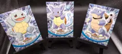Topps Pokemon TV Animation Edition #7-9 Squirtle Wartortle Blastoise Non Holo LP - Image 1