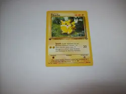 Pikachu 60/64 1st Edition Jungle Set 1999 Pokemon TCG MP Free Ship & Tracked - Image 1