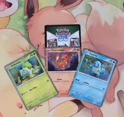 Pokemon 151 Promo Bulbasaur Charmander Squirtle SVP 046 047 048 Kanto Cosmo Holo - Image 1