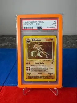 1999 POKEMON FOSSIL #9 KABUTOPS-HOLO PSA 9 MINT - Image 1