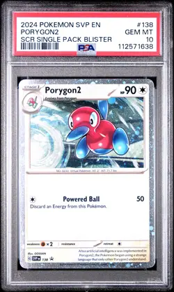 2024 POKEMON SVP EN-SV BLACK STAR PROMO #138 PORYGON2 PSA 10 - Image 1
