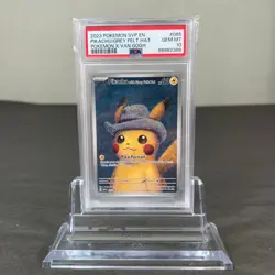 Pokemon Pikachu with Grey Felt Hat Van Gogh Full Art Promo SVP EN 085 PSA 10 - Image 1