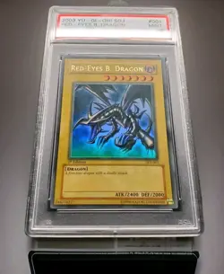 Yu-Gi-Oh Red-Eyes Black Dragon 1st Edition Ultra Rare Card SDJ-001 PSA 9 - Image 3