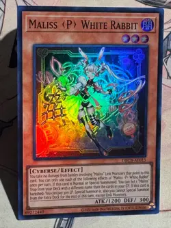 Yugioh Asian English DBCB-AE015 Maliss P White Rabbit Uncensored Art Super rare - Image 3