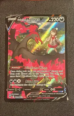 POKEMON CARD GALARIAN MOLTRES V FULL ART TG20/TG30 SWSH10 ASTRAL RADIANCE - Image 1