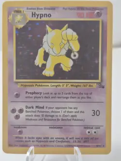 Pokemon TCG Hypno 8/62 Fossil Holo Rare Card Unlimited - Image 1