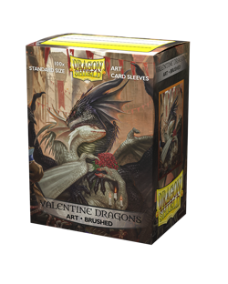Card Sleeves Dragon Shields: (100) Brushed Art - Valentine Dragons 2021 - Image 1