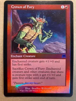 MTG 1x FOIL Crown of Fury Onslaught Pauper Magic the Gathering Card x1 NM - Image 1