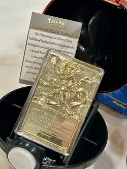 Mewtwo & Togepi Pokemon 23K Gold Plated Trading Cards ‘99 Burger King Pokeballs - Image 5