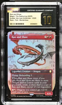 RAN AND SHAW Avatar: The Last Airbender Borderless Foil Rare CGC Pristine 10 MTG - Image 1