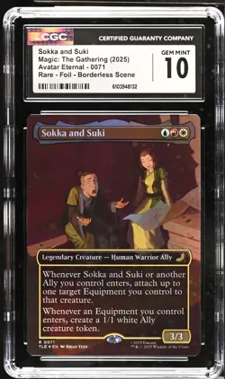 SOKKA AND SUKI Avatar: The Last Airbender Eternal Foil Rare CGC 10 MTG - Image 1
