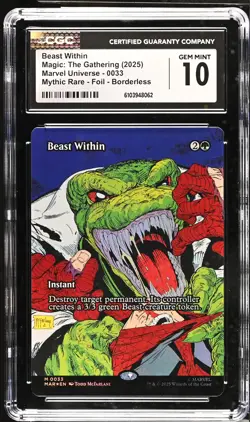 BEAST WITHIN Marvel Universe Spider Man Foil Mythic CGC 10 MTG [Nostalgium] - Image 1