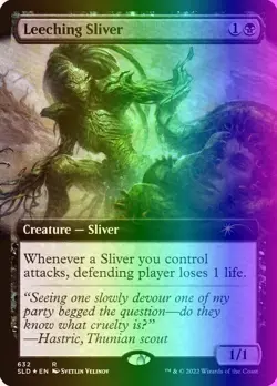 MTG Leeching Sliver (632/3004) Secret Lair Drop Series NM FOIL - Image 1