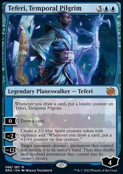 MTG Magic the Gathering Teferi, Temporal Pilgrim (66/416) The Brothers' War NM - Image 1