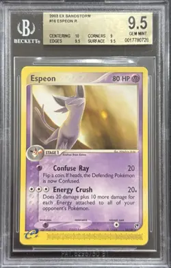 2003 BGS 9.5 POKEMON SANDSTORM EX RARE ESPEON #16 🔮 - Image 1